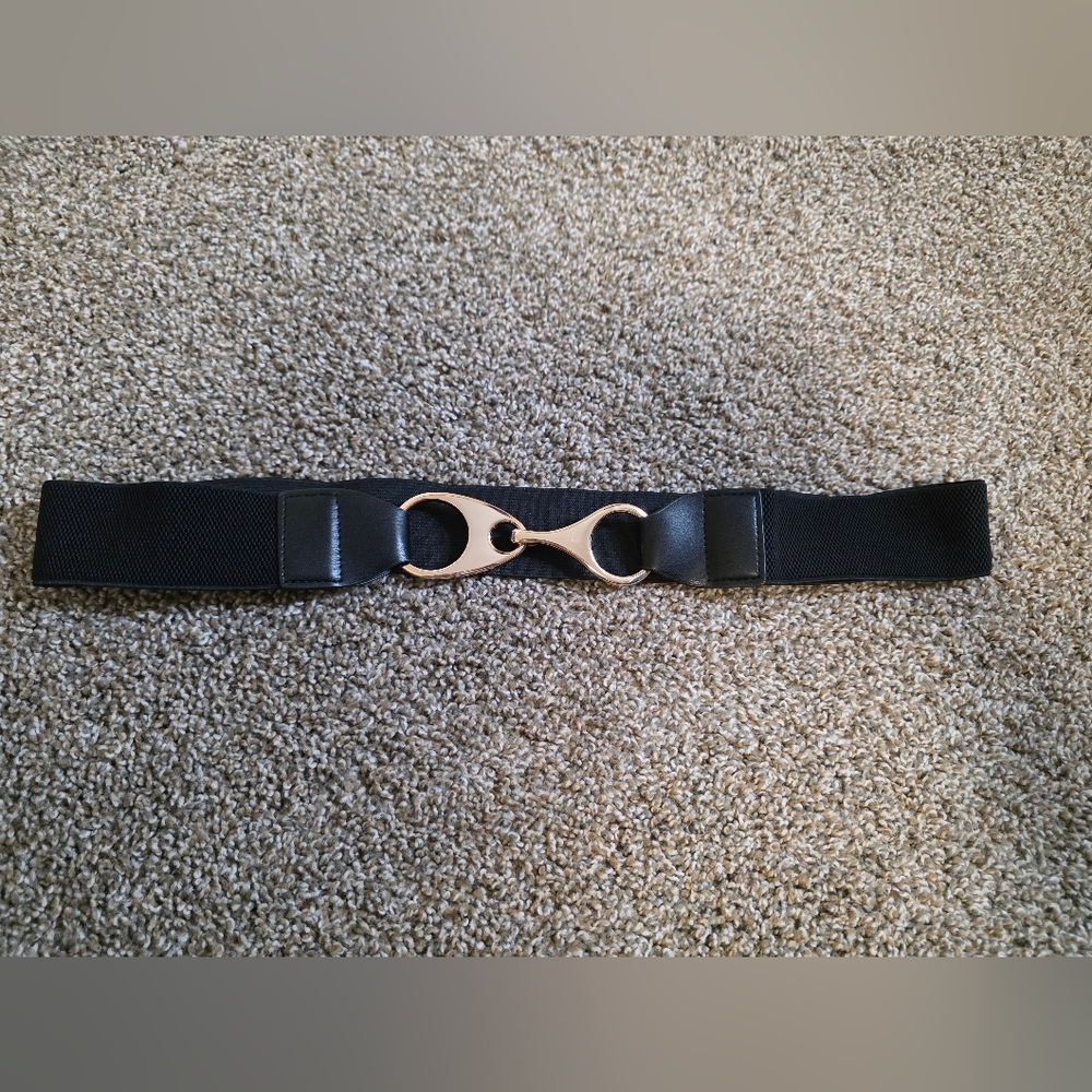 Elegant Black and Gold Women's Belt